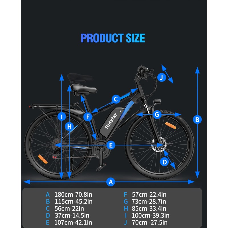 Rower elektryczny Ridstar S29 PRO