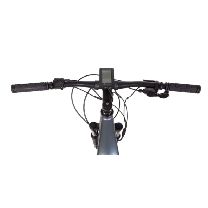 Rower elektryczny 27.5" Leon OXFORD rama-19" 250W 48V silnik centralny, wyświetlacz, Wspomaganie elektryczne (PAS), 13.4Ah wbudowana bateria, ciemny szary (matowy), 2022