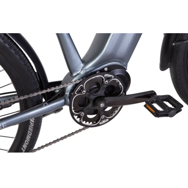 Rower elektryczny 27.5" Leon OXFORD rama-19" 250W 48V silnik centralny, wyświetlacz, Wspomaganie elektryczne (PAS), 13.4Ah wbudowana bateria, ciemny szary (matowy), 2022