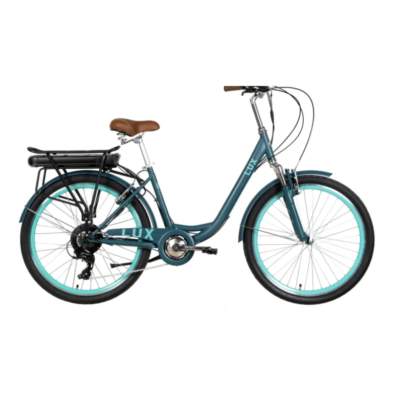 Електровелосипед 26" Dorozhnik LUX AM рама-17" 250Вт 36В редуктор. дисплей, САП, 12.5Ач з кріп. до багажн., смарагдовий (м) 2022
