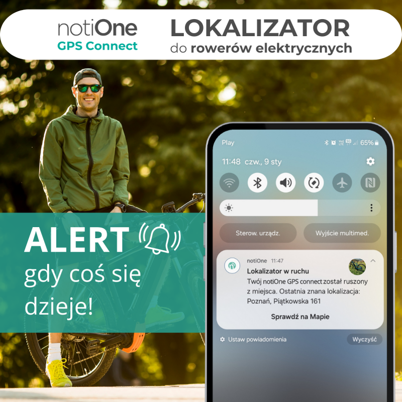 Lokalizator do rowerów elektrycznych notiOne GPS connect