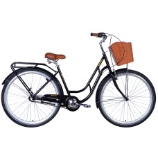 Велосипед ST 28" Dorozhnik RETRO PH рама-19" чорний 2024 крила, крило пер., крило зад., підніжка, дзвоник, корзина