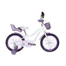 Велосипед уцінений ST 18" Formula ALICIA рама-9" білий з багажником для ляльок, з крилом St, з кошиком Pl 2022