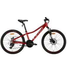 Велосипед AL 24" Leon JUNIOR DD рама-12" червоний з сірим 2024
