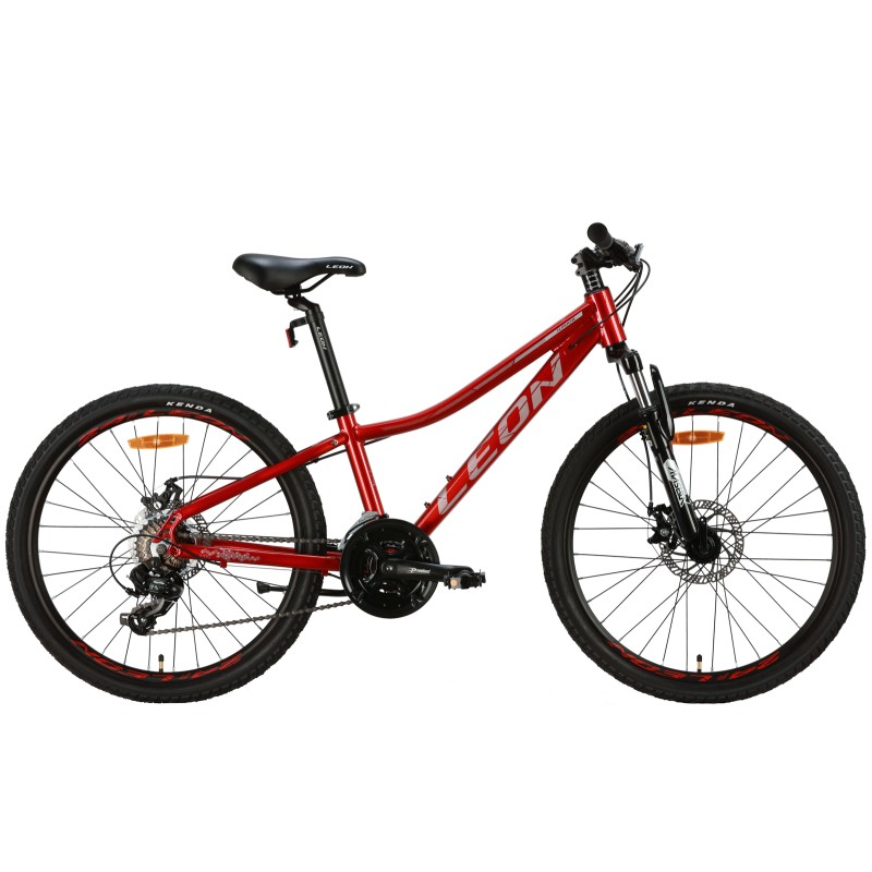 Велосипед AL 24" Leon JUNIOR DD рама-12" червоний з сірим 2024