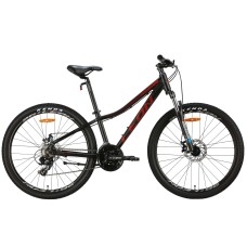 Велосипед AL 26" Leon SUPER JUNIOR DD рама-13" чорний з червоним (матовий) 2024
