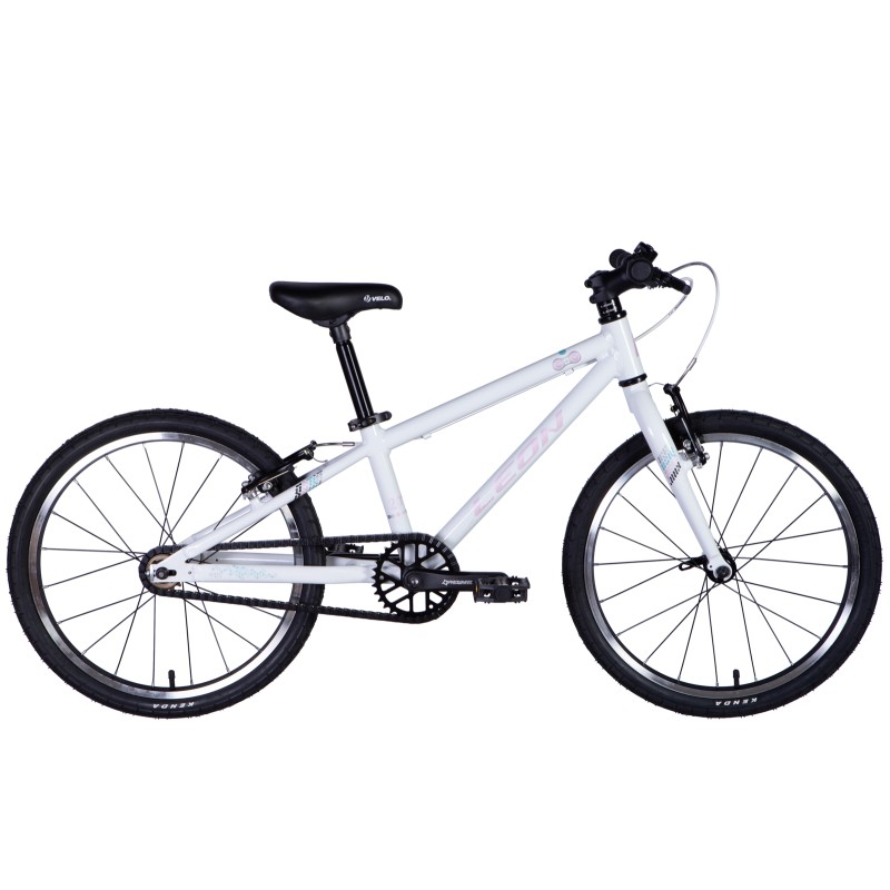 Rower AL 20" Leon GO Vbr rama-10" biały z różowym kolorem 2024