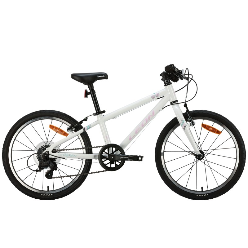 Rower AL 20" Leon GO 7 speed Vbr rama-10" biały z różowym kolorem 2024