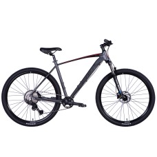 Велосипед AL 29" Leon TN-70 HDD рама-21" графітовий з чорним та червоним (матовий) 2024