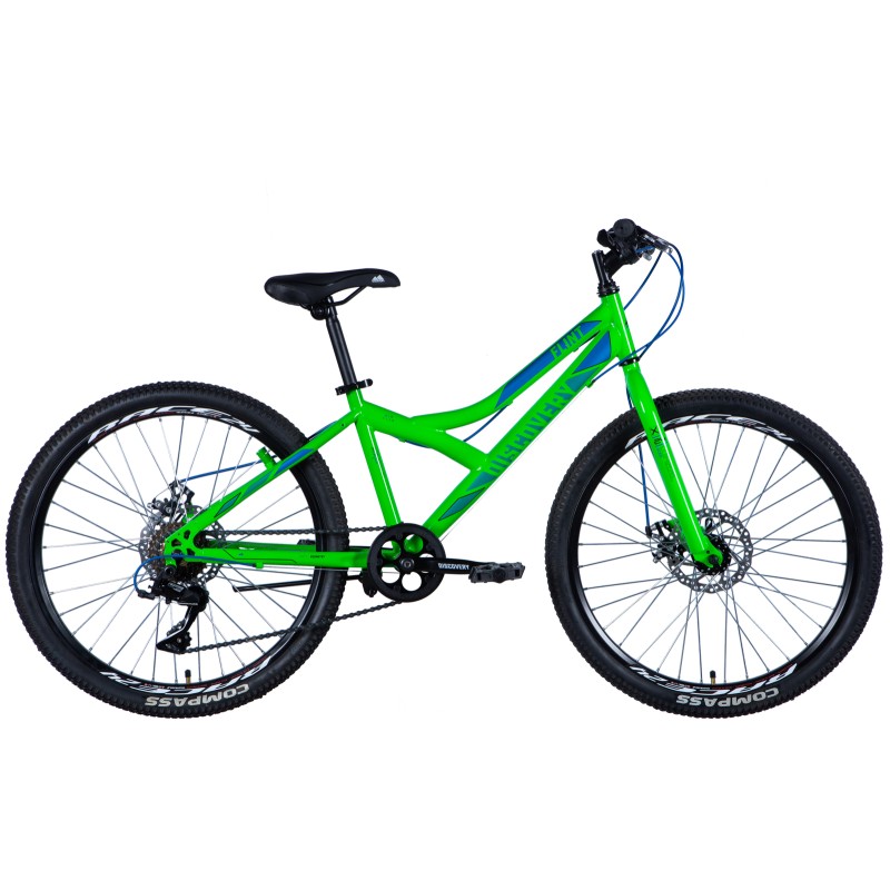 Rower ST 24" Discovery FLINT DD rama-13" zielony, błotniki  Pl 2024 , 17,7