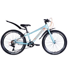 Велосипед AL 24" Discovery QUBE Vbr рама-11,5" морська хвиля 2024 крила, крило пер., крило зад., підніжка
