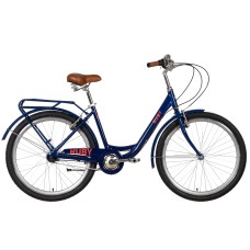 Велосипед AL 26" Dorozhnik RUBY планет. рама-17" темно-синій з багажником зад St, з крилом St 2022