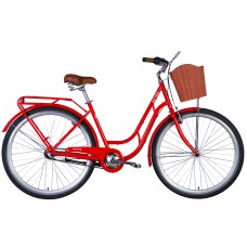 Велосипед ST 28" Dorozhnik RETRO PH рама-19" помаранчевий 2024 крила, крило пер., крило зад., підніжка, дзвоник, корзина