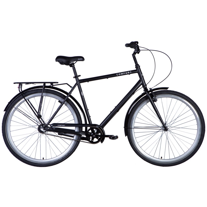Rower ST 28" Dorozhnik COMFORT MALE piasta planetarna 3 biegi, rama-22" czarny (matowy), bagażnik tylny St, błotniki   St, 2024