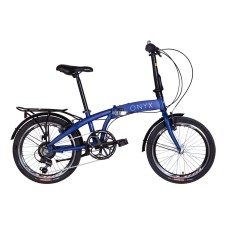 Велосипед уцінений AL 20" Dorozhnik ONYX Vbr тріскачка рама-12,5" синій (м) з багажником зад AI, з крилом St 2022