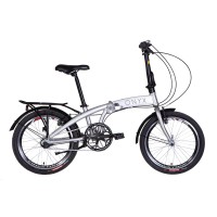 Rower AL 20" Dorozhnik ONYX piasta planetarna 3 biegi, rama-12,5" srebro, bagażnik tylny AI, błotniki   St, 2022