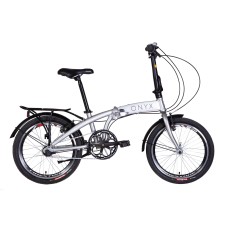 Велосипед уцінений AL 20" Dorozhnik ONYX планет. рама-12,5" сріблястий з багажником зад AI, з крилом St 2022