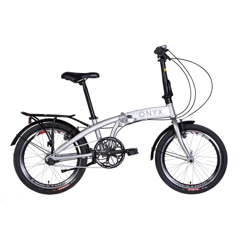 Rower AL 20" Dorozhnik ONYX piasta planetarna 3 biegi, rama-12,5" srebro, bagażnik tylny AI, błotniki   St, 2022