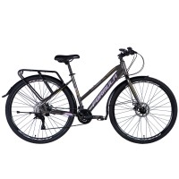 Bicycle AL 28" Formula CURSOR WOMAN DD frame-18" grey with violet 2024 mudguards, mudguard front, mudguard rear, kickstand