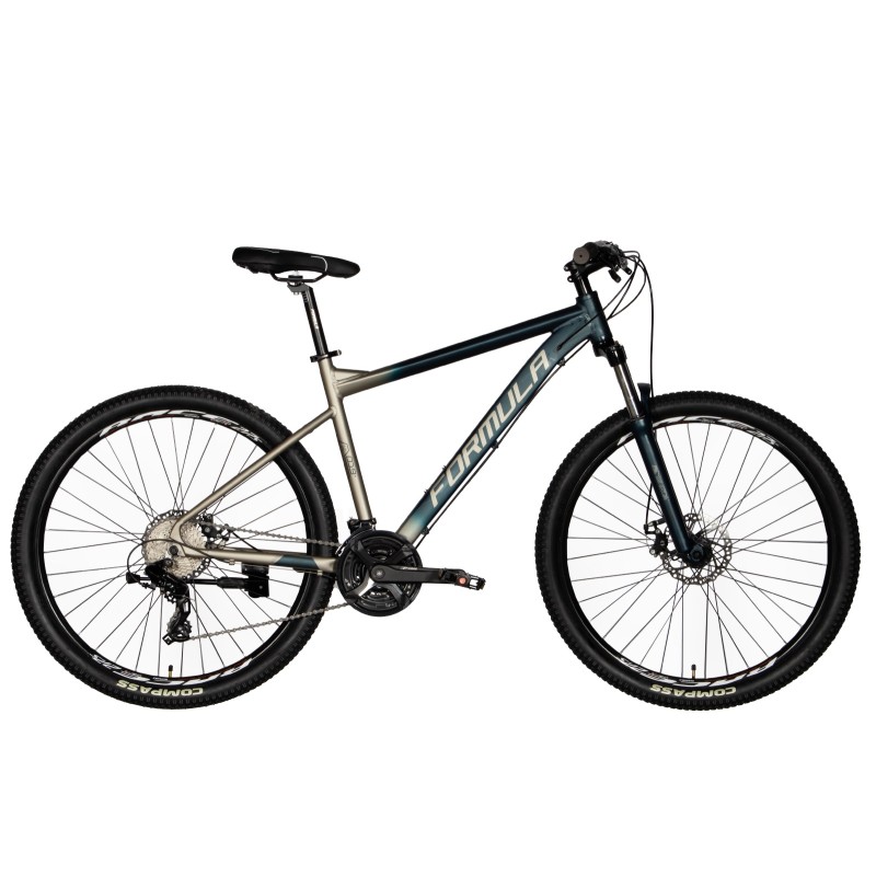 Велосипед AL 27.5" Formula F-1 DD рама-19" сине-серый (м) 2024 Shimano