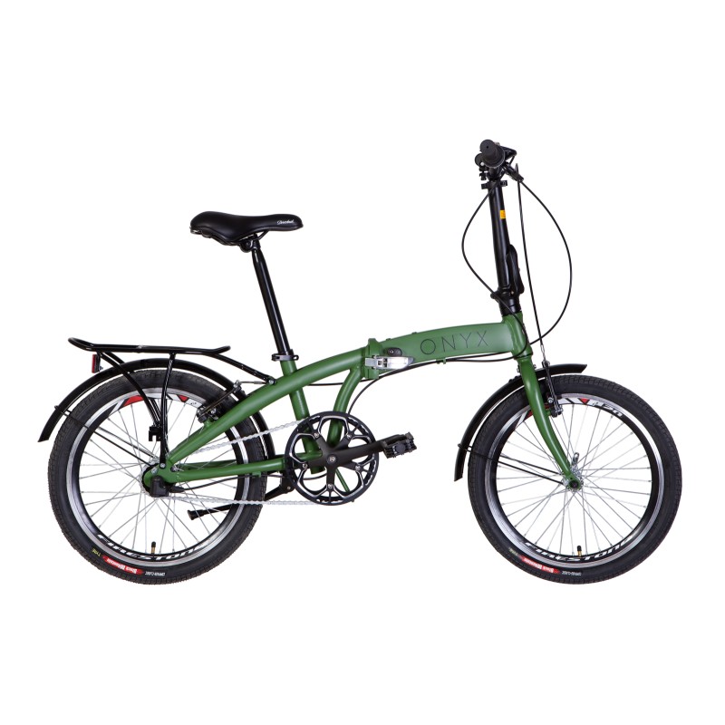 Rower AL 20" Dorozhnik ONYX piasta planetarna 3 biegi, rama-12,5" khaki (matowy), bagażnik tylny AI, błotniki   St, 2022