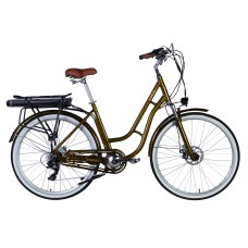 Велосипед з електроприводом 28" AL Dorozhnik CORAL  DD FR рама-19" 48B 12.5А*г 250Вт болотно-зелений YS 3202 2025