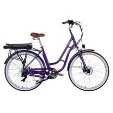 Велосипед з електроприводом 28" AL Dorozhnik CORAL  DD FR рама-19" 48B 12.5А*г 250Вт фіолетово-синій YS 750 2025
