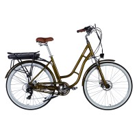 Велосипед з електроприводом 28" AL Dorozhnik CORAL  DD FR рама-19" 36B 12.5А*г 250Вт болотно-зелений YS 3202 2025