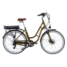 Велосипед з електроприводом 28" AL Dorozhnik CORAL  DD FR рама-19" 36B 12.5А*г 250Вт болотно-зелений YS 3202 2025