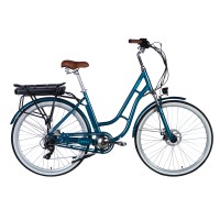 Велосипед з електроприводом 28" AL Dorozhnik CORAL  DD FR рама-19" 36B 12.5А*г 250Вт темно-бірюзовий YS 767 2025