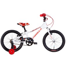 Велосипед AL 18" Formula SLIM Vbr рама-9" білий з червоним 2024 дзвоник