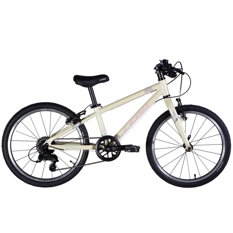 Rower Aluminium 20" Leon GO 7 speed Vbr  kaseta rama-10" beż z różem 2025