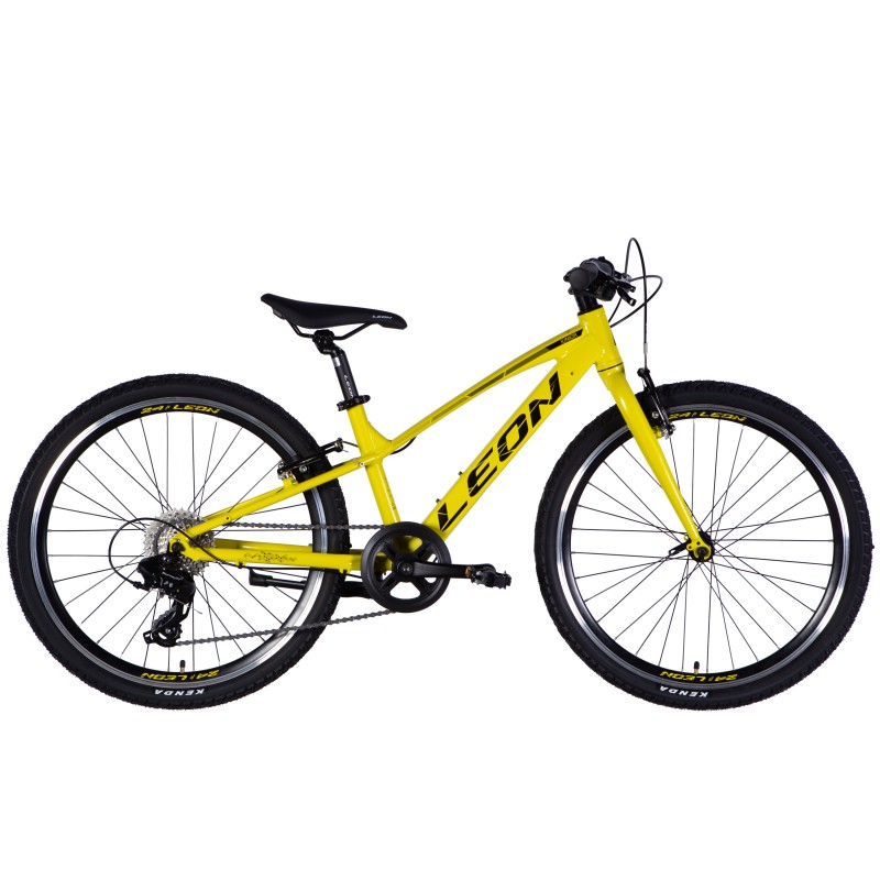 Rower AL 24" Leon JUNIOR Vbr CS rama-12" żółty z czarnym 2025