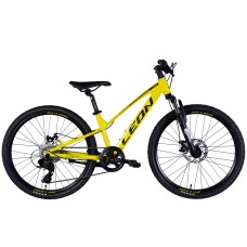 Rower AL 24" Leon JUNIOR DD CS rama-12" żółty z czarnym 2025