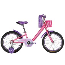 Велосипед ST 18" Formula CHERRY Vbr рама-9" рожевий з бузковим 2024 крила, дзвоник, корзина