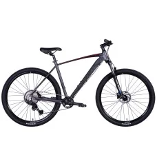 Велосипед AL 29" Leon TN-70 HDD рама-21" графітовий з чорним та червоним (матовий) 2024