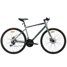Велосипед AL 28" Leon HD 80 DD рама-19" сірий з чорним (матовий) 2024