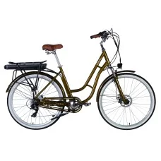 Велосипед з електроприводом 28" AL Dorozhnik CORAL  DD FR рама-19" 48B 12.5А*г 250Вт болотно-зелений YS 3202 2025