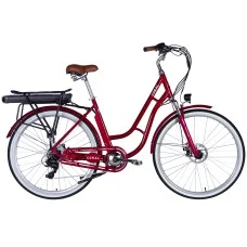 Велосипед з електроприводом 28" AL Dorozhnik CORAL  DD FR рама-19" 48B 12.5А*г 250Вт рубіновий YS 7496 2025
