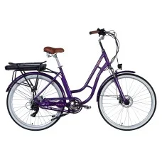 Велосипед з електроприводом 28" AL Dorozhnik CORAL  DD FR рама-19" 48B 12.5А*г 250Вт фіолетово-синій YS 750 2025