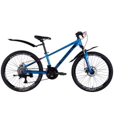 Велосипед AL 24" Discovery QUBE DD CS рама-11,5" синьо-чорний 2025
