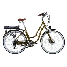 Велосипед з електроприводом 28" AL Dorozhnik CORAL  DD FR рама-19" 36B 12.5А*г 250Вт болотно-зелений YS 3202 2025